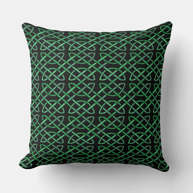 Coussin à lancer Motif noir et vert Celtic (Recto)
