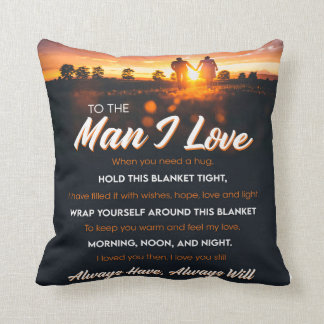 Coussin À L'Homme Que J'Aime, Petit-Ami Cadeau D'Anniversa