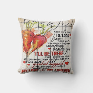 Coussin À ma femme  Décoration de vacances   Lettre à ma f