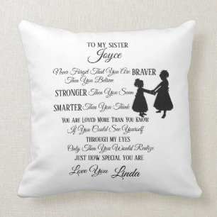 Coussin À ma soeur Personnaliser
