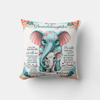 Coussin À Mon Cadeau Fille Éléphant, Fille Anniversaire