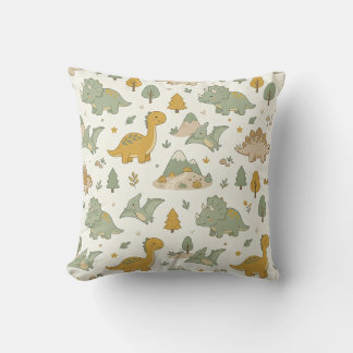 Coussin à motif dinosaure Boho mignon