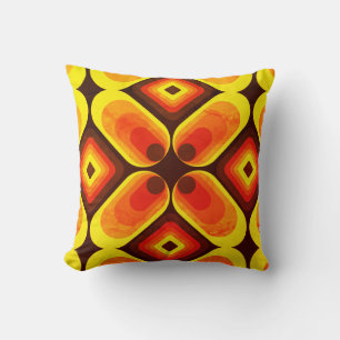 Coussin à motifs rétro des années 60 les année
