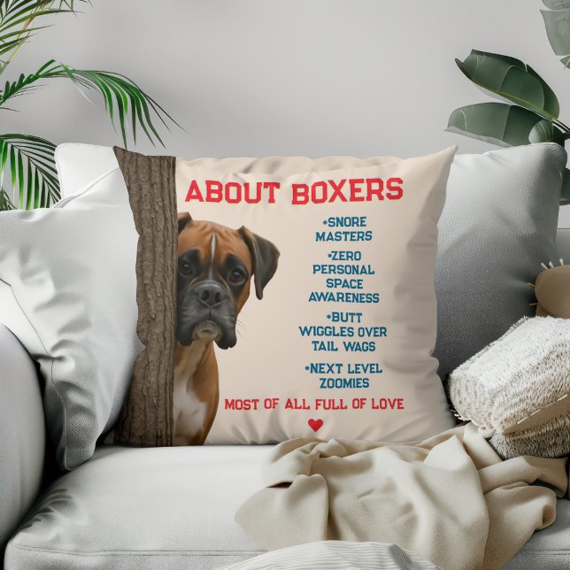 Coussin À propos des Boxers Citation de conception de chie (Créateur téléchargé)