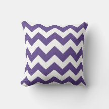 Coussin à rayons ultraviolets et blancs Chevron