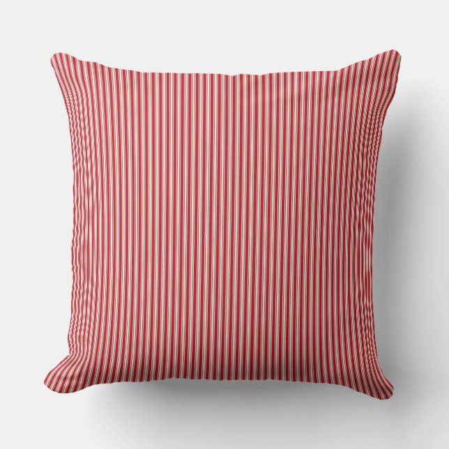 Coussin à rayures rouges et blanches (Recto)