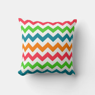 Coussin à rayures Tropical Chevron ZigZag