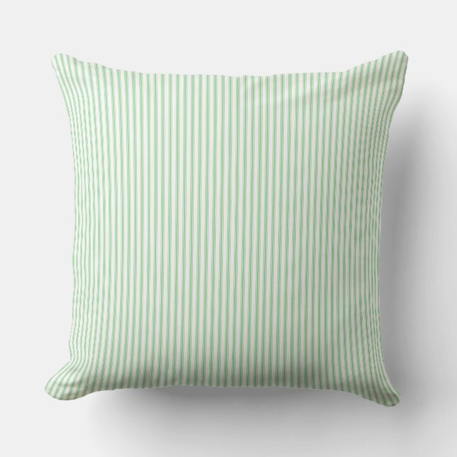 Coussin à rayures vert citron (Recto)