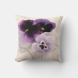 coussin à trois volets violets