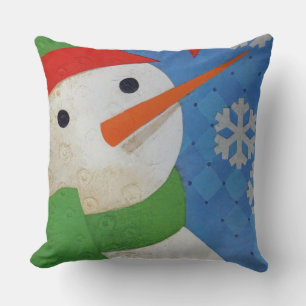 Coussin à visage de Snowman