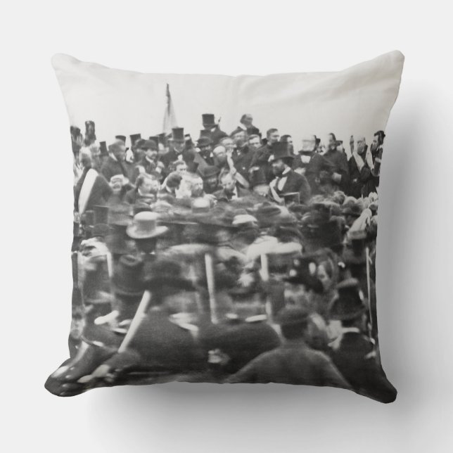 Coussin Abe Lincoln Gettysburg Adresse : Fin de la guerre  (Recto)
