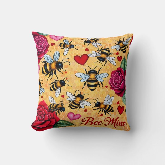 Coussin Abee Mine Golden Honey Love (Recto)