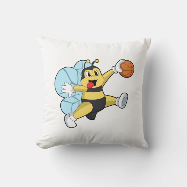 Coussin Abeille en tant que joueur de basket-ball avec Bas (Recto)