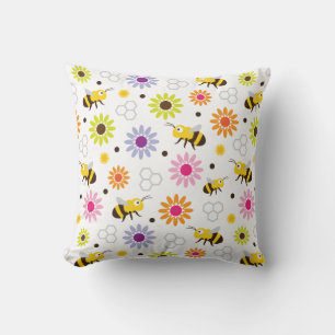 Coussin Abeille & Fleurs