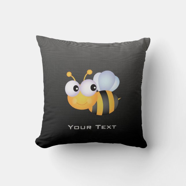 Coussin Abeille mignonne ; Lisse (Recto)