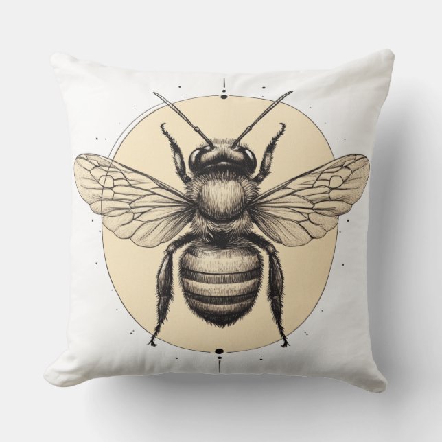 Coussin 🐝 Abeille Mystique (Recto)