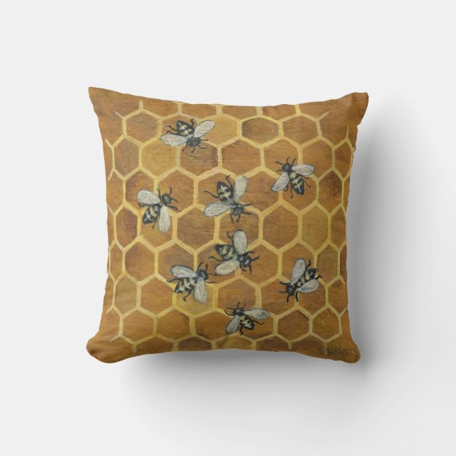 Coussin Abeilles de miel (Recto)