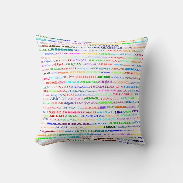 Coussin Abigail Text Design II Jeter l'oreiller (Recto)