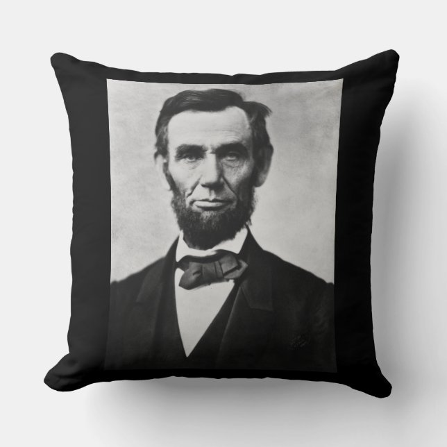 Coussin Abraham Lincoln : 16ème Président de l'Amérique (Recto)