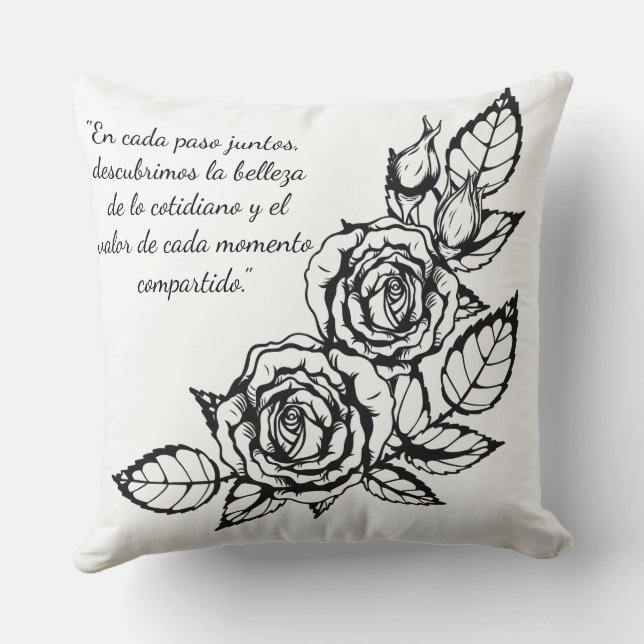 Coussin "Abrazando cada momento juntos" (Verso)