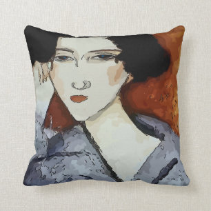 Coussin Abrégé sur visage de femme