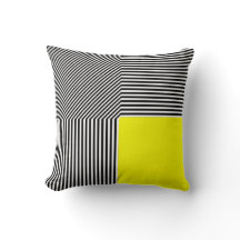 Abréviation géométrique, B/W rayures jaune carré