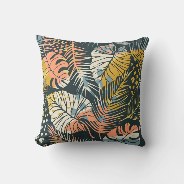 Coussin Abstract creative seamless pattern with tropical p (Recto)