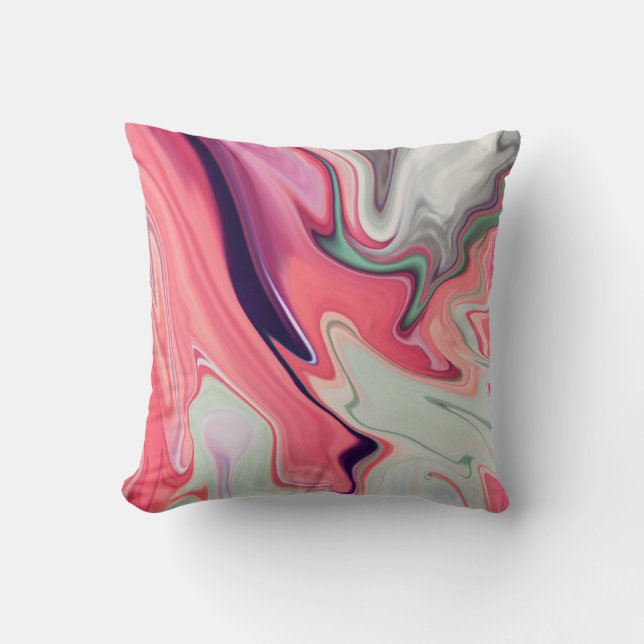 Coussin Abstract elegant fluide marble liquide (Recto)