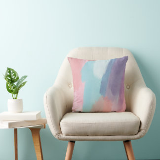 Coussin Abstract Paint Brush Strokes Design Colorful