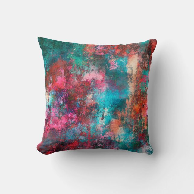 Coussin Abstract painting. Brushstrokes, spots of paint. M (Recto)