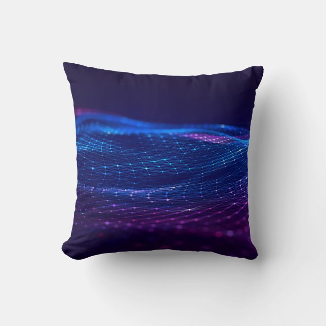 Coussin Abstract polygonal space low poly dark background  (Recto)