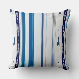 Coussin Abstract Symphony in Blue 5 (Vertical Lines)