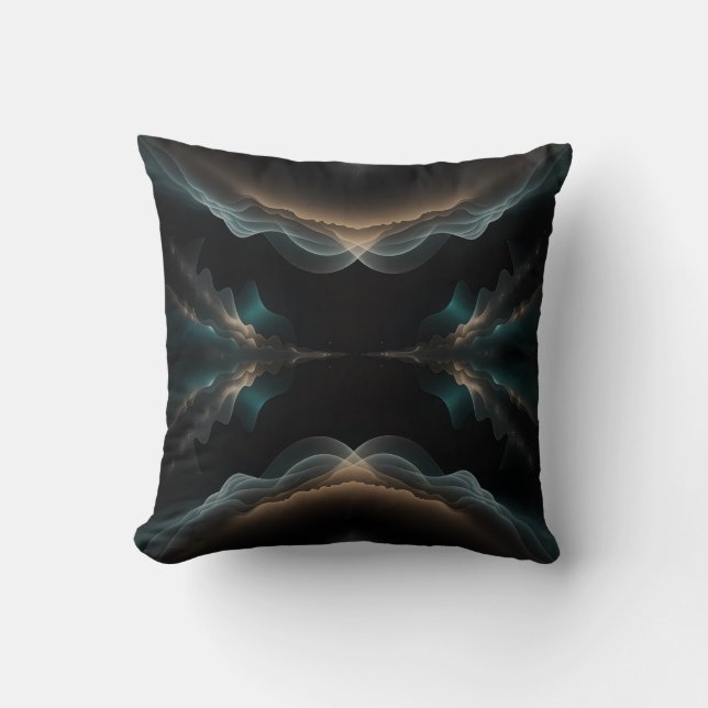 Coussin Abstract Wave Energy Throw Pillow (Recto)