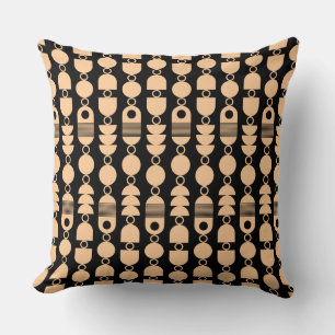 Coussin Abstrait 140823 - Sable sur noir