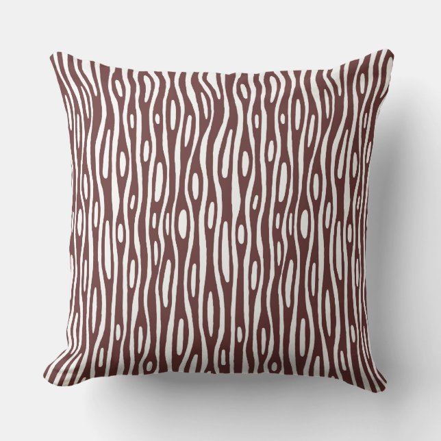 Coussin Abstrait 280314 - Brown foncé sur blanc (Recto)