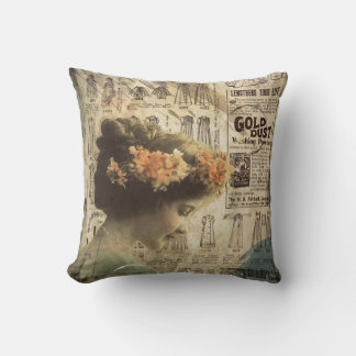 Coussin Abstrait Art Vintage Vêtements de fille annonces m