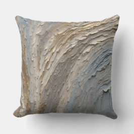 Coussin Abstrait bleu clair gris or