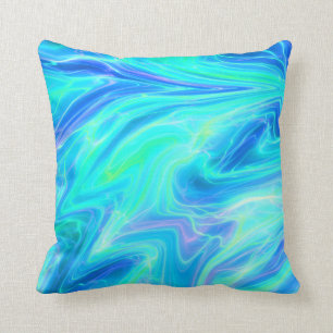 Coussin Abstrait bleu turquoise