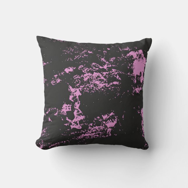 Coussin Abstrait Blush de minuit (Recto)