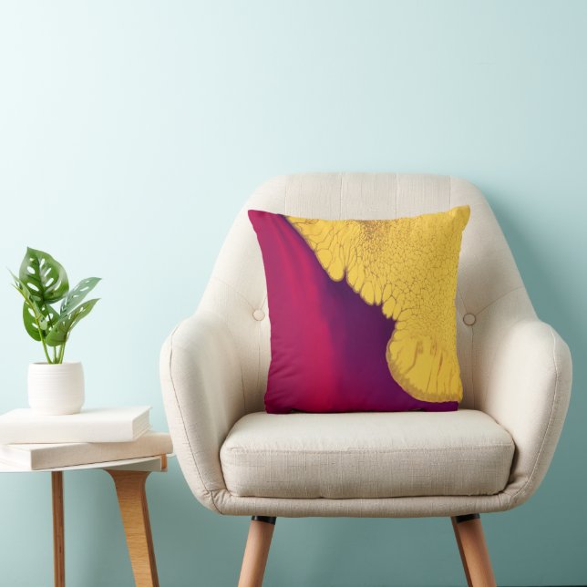 Coussin Abstrait Braise Dorée (Chaise)