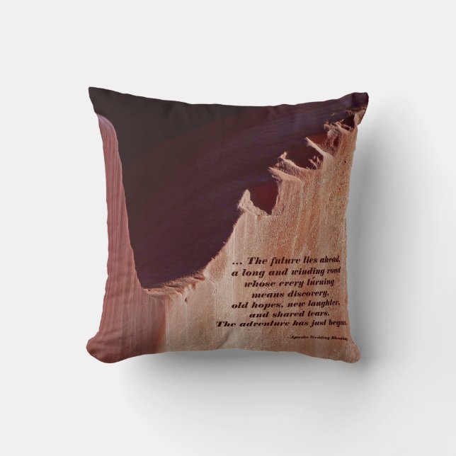 Coussin Abstrait Carré de Bénédiction Mariage Apache Sud-O (Recto)