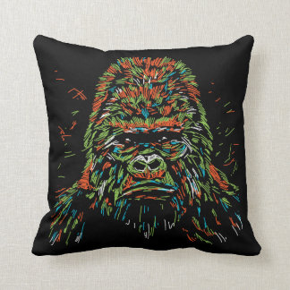 Coussin Abstrait coloré Neon Gorilla