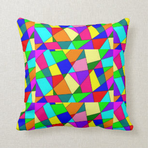 coussin abstrait de couleur vive