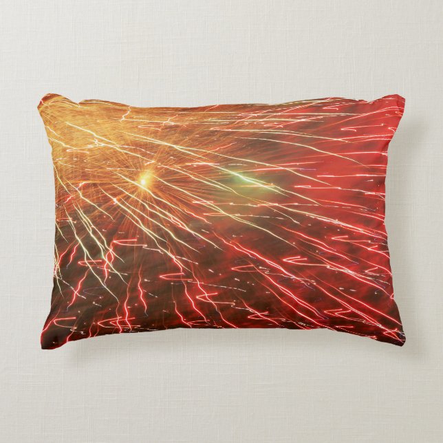 Coussin abstrait de feux d'artifice (Devant)