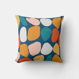 Coussin Abstrait de galets vibrants
