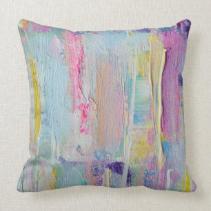 Coussin Abstrait de peinture de couteau de palette