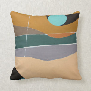 Coussin Abstrait de peinture paysagère