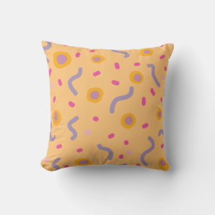 Coussin Abstrait de points colorés amusants #motif