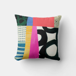 Coussin Abstrait Elegant mixte motif de peinture coloré