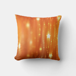 Coussin abstrait fond orangé brillant abstrait, art, dos